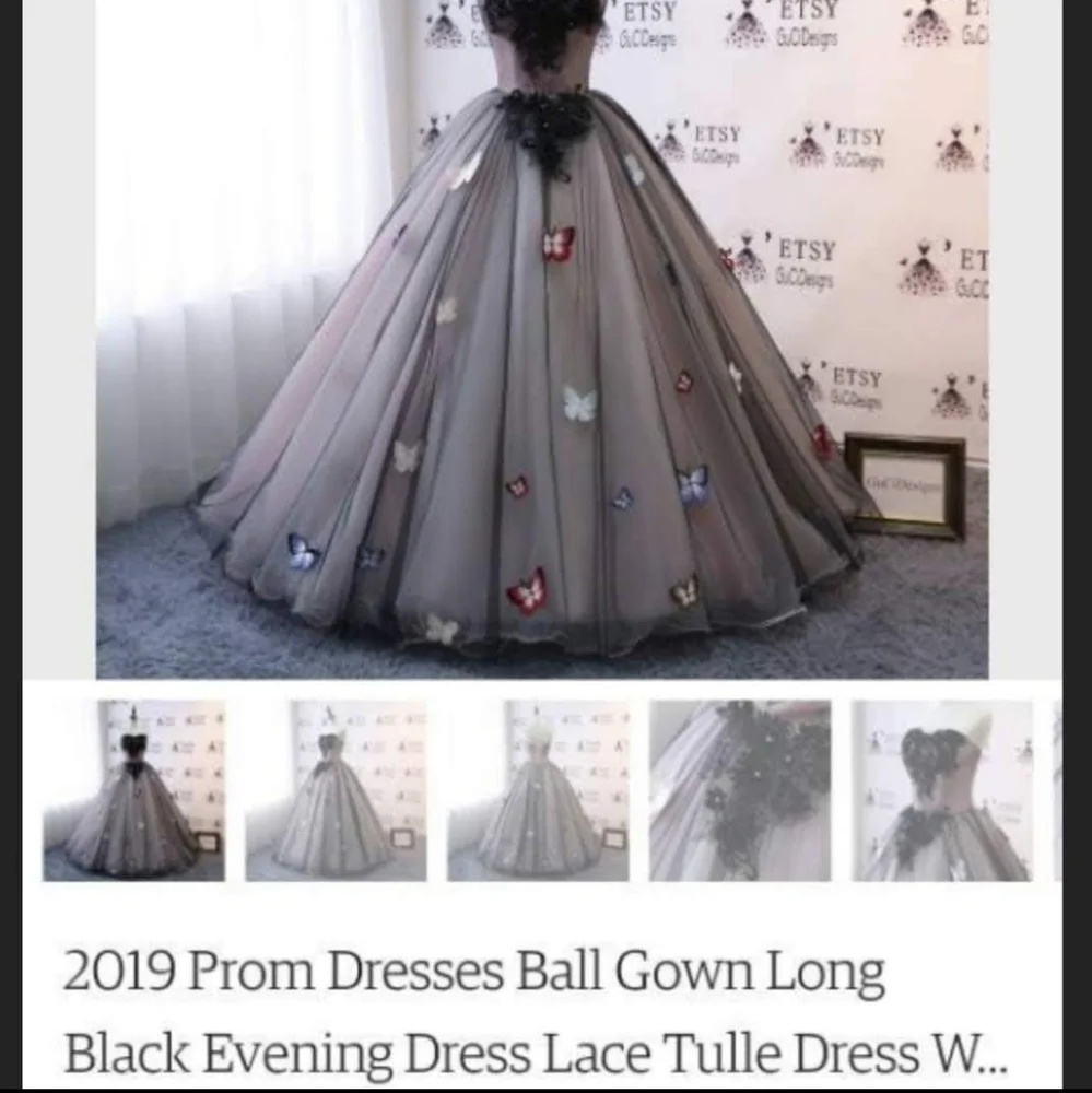 Beautiful Black Evening dress lace and tulle - Picture 3 of 3